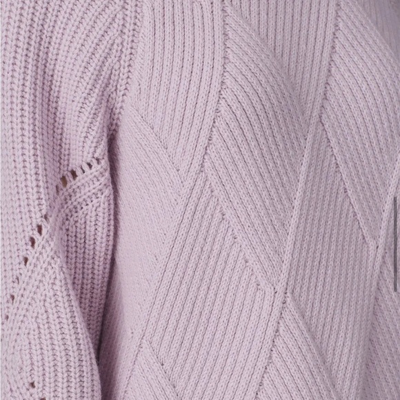 Rebecca Taylor NYC Purple Basketweave Turtleneck Sweater - Picture 4 of 6